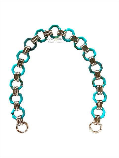 CATENA PER BORSA CHIC TURCHESE