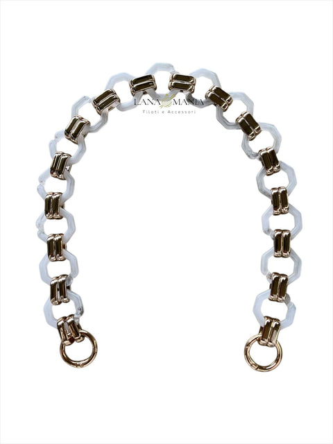 CATENA PER BORSA CHIC BIANCO