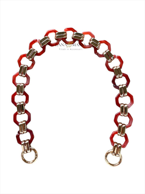 CATENA PER BORSA CHIC CORALLO