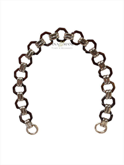 CATENA PER BORSA CHIC MARRONE