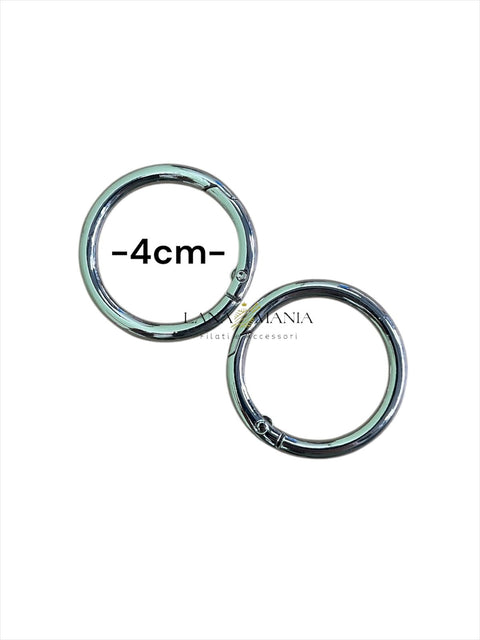 COPPIA CERCHI ARGENTO 4CM