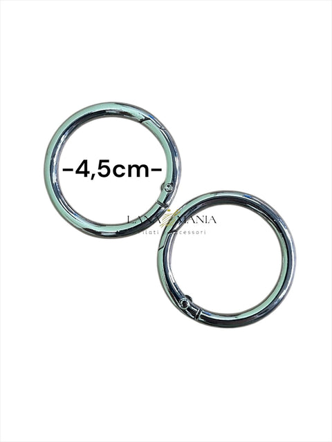 COPPIA CERCHI ARGENTO 4,5CM