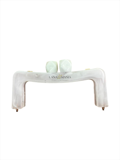 CLIC CLAC IN RESINA MARMORIZZATA BIANCA