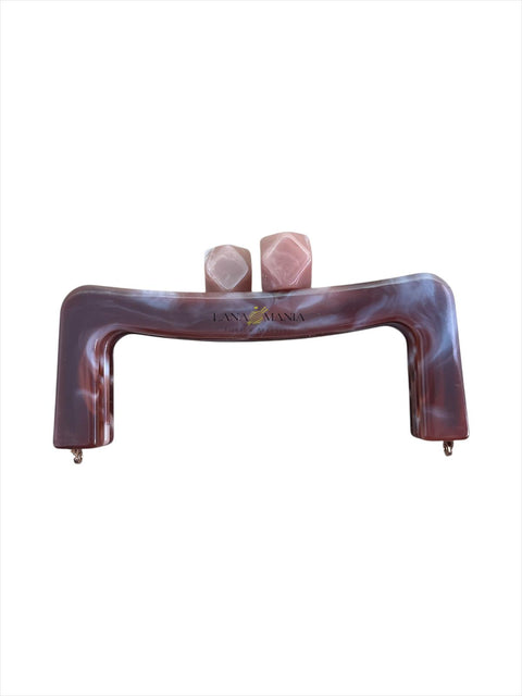 CLIC CLAC IN RESINA MARMORIZZATA ROSA ANTICO