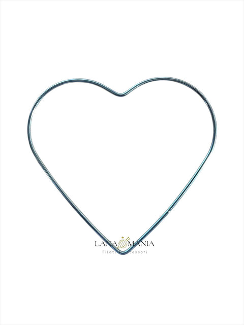 CUORE IN METALLO ARGENTO 20CM