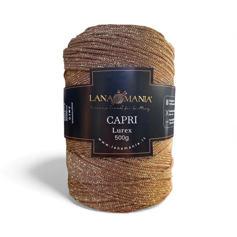 CORDINO CAPRI 500 LUREX 21 CARAMELLO - ORO