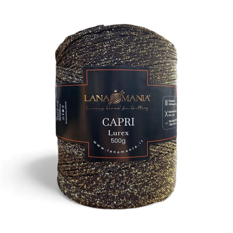 CORDINO CAPRI 500 LUREX 16 MARRONE SCURO - ORO