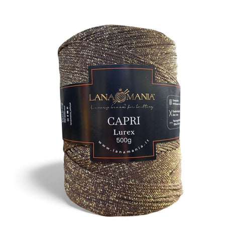CORDINO CAPRI 500 LUREX 23 MARRONE - ORO