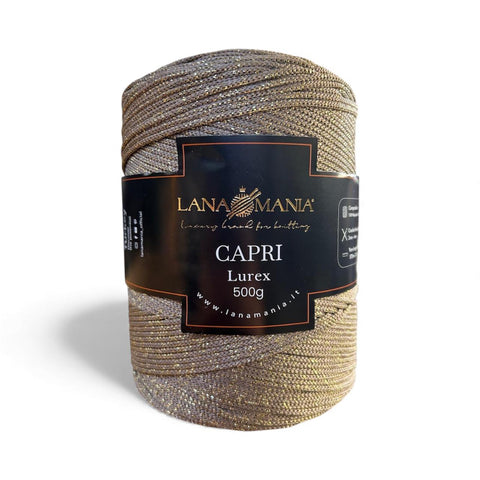 CORDINO CAPRI 500 LUREX 08 MARRONCINO - ORO