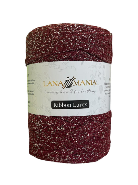 RIBBON LUREX 30 BORDEAUX - ARGENTO