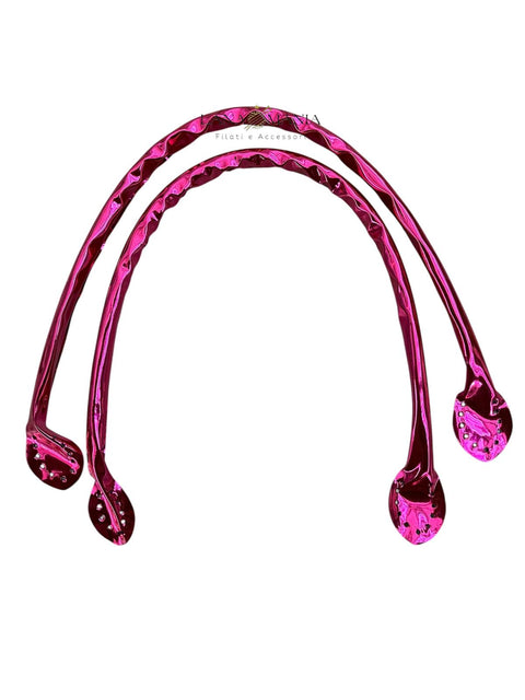 MANICI PER BORSA IN ECOPELLE METALLIZZATA 59CM
