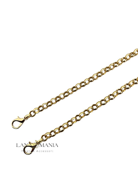Catena in metallo 120cm con moschettoni