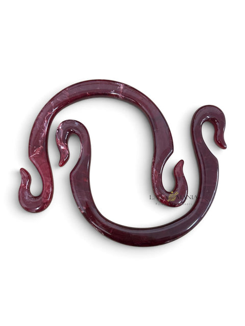 Coppia di manici per borsa in resina Sinuous