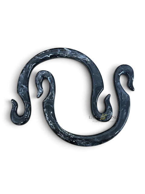 Coppia di manici per borsa in resina Sinuous
