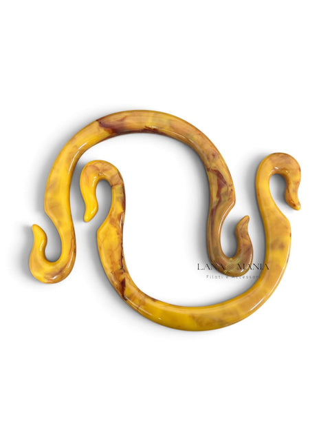 Coppia di manici per borsa in resina Sinuous