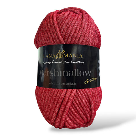 Marshmallow Glitter - filato grosso lurex