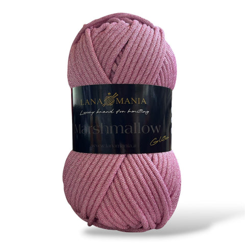Marshmallow Glitter - filato grosso lurex