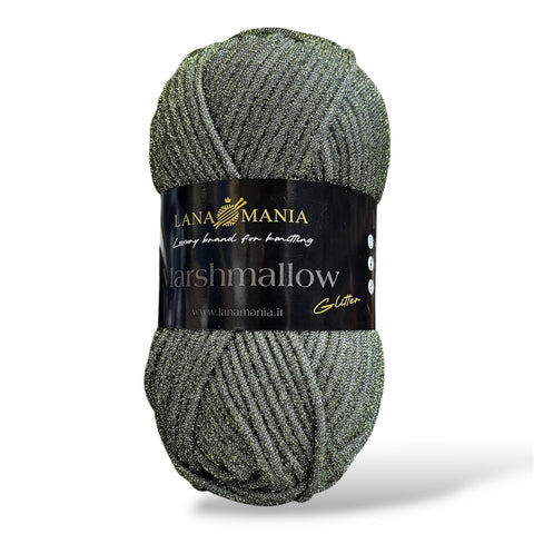 Marshmallow Glitter - filato grosso lurex