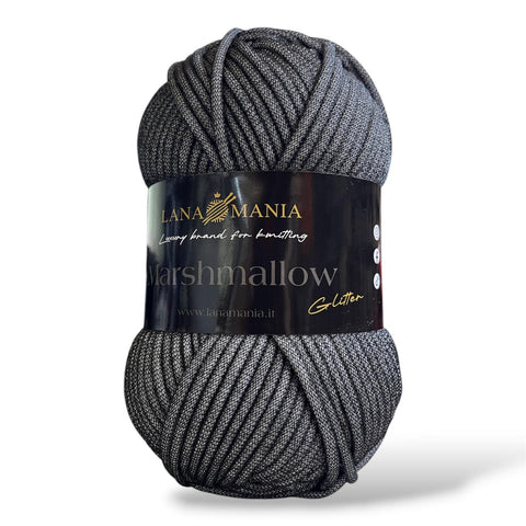 Marshmallow Glitter - filato grosso lurex