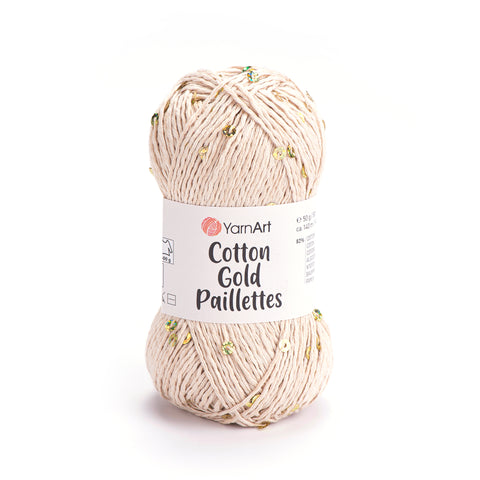 Cotton Gold Paillettes